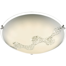 Globo - 18 Watt LED vetro illuminazione del soffitto cristallo pattern lampada studio bianco 48.258-18 en oferta