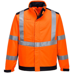 Portwest - Softshell Modaflame multi norma Arco elettrico | M - NEUTRO (SENZA PERSONALIZZAZIONE) - ArancioneNavy precio