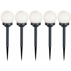 Etc-shop - Set di 5 lampade solari a LED per esterni Sphere Design Earth Spit Lights Plug Garden Path Lighting precio