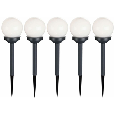 Etc-shop - Set di 5 lampade solari a LED per esterni Sphere Design Earth Spit Lights Plug Garden Path Lighting