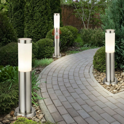 Etc-shop - Set di 3 piani esterna lampade prese di movimento inox luci terrazze giardino riflettori en oferta