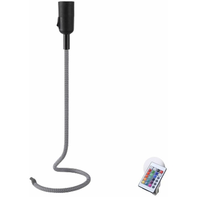 Etc-shop - Lampada da tavolo soggiorno piantana regolabile tessile remoto compreso nel set. RGB lampade LED