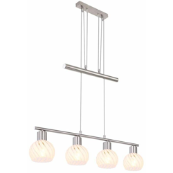 Globo - Soffitto Pendolo Lampada a sospensione Punti in vetro Illuminazione regolabile in altezza Soggiorno en oferta