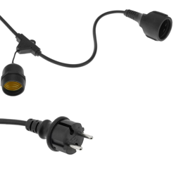 Ghirlanda per 40 lampade per esterno con E27 zucchetto IP44 cavo di alimentazione 20m estensibile - Primematik en oferta