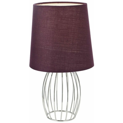 Globo - Lampada da tavolo di lusso da scrittura griglia da pranzo viola lampada da lettura cromo 54801TLS
