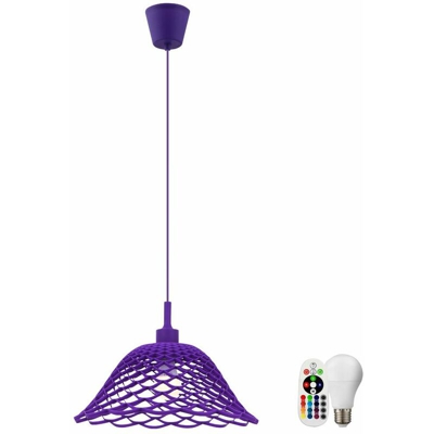 Etc-shop - Lampada tavolo appendente soffitto cucina Set di telecomando viola di dimmer con lampadine RGB LED