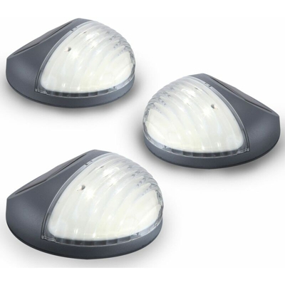 Etc-shop - Set di outdoor lampada solare 3 di illuminazione del recinto del LED luce della lampada IP44