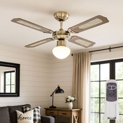 Etc-shop - Lampada di raffreddamento per ventilatore a soffitto in set con telecomando e lampadina LED SMD da 5W precio