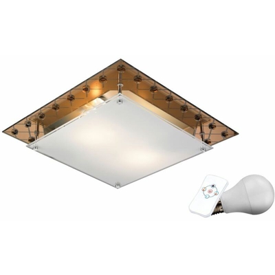 Etc-shop - 14 Watt LED RGB bordo specchio di colore chiaro plafoniera rame cambiacolori colorato