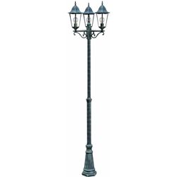 Etc-shop - piantana luce esterna candelabri basamento illuminazione lanterna nel set comprese le lampade LED precio