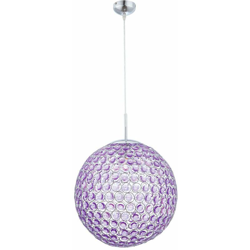 Globo - Lampada a sospensione a soffitto sfera di cristallo riflettore soggiorno illuminazione lampada viola 16034 características
