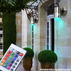 Etc-shop - luce facciate esterne fino riflettori dimmerabile telecomando set lampada da parete incl. RGB lampade a LED precio