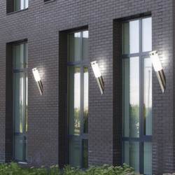 Etc-shop - Set di 3 lampade esterno parete della casa lampade da giardino set di illuminazione di cui 7 watt lampadine a LED características