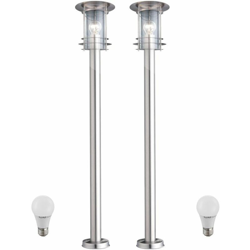 Set di 2 7 Watt LED outdoor lampade da pavimento Lampade di illuminazione in acciaio inox IP44 - ETC-SHOP en oferta