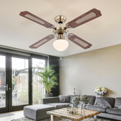 Etc-shop - Lampada da soffitto design per ventilatore da soffitto nel set con lampadine a LED da 4 Watt precio