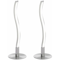 Etc-shop - Set di 2 luci da tavolo a LED Wave Lampade da lettura per camere da letto residenziali Lampade di commutazione características