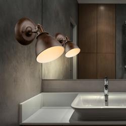 Etc-shop - faretto Lampada da parete orientabile rostfärbig Spotlight stile country nel set, tra cui lampade a LED precio