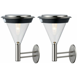 Etc-shop - 2x LED SOLAR applique da esterno per esterni SENSORE per parco luce da terrazza batterie ad alte prestazioni características