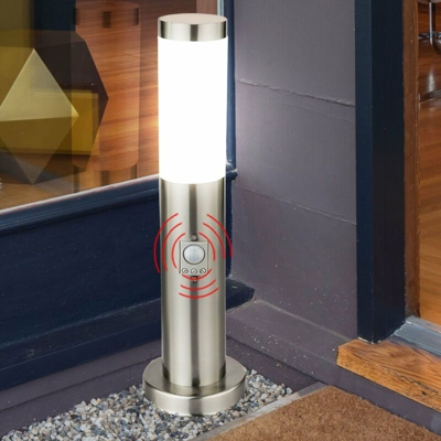 Etc-shop - Lampada da terra a LED da 9,5 watt con lampada da esterno in acciaio inossidabile con rilevatore di movimento