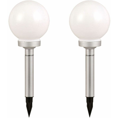 Etc-shop - LED lampada solare esterna illuminazione esterna illuminazione lampada da giardino lampada a forma di palla 2er -Set