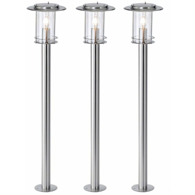 Etc-shop - lussuoso set di 3 Piani lampade giardino trama luci dello stand Luci scorreva incontaminata IP44 E27