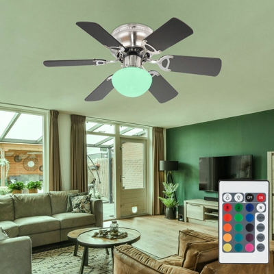 Etc-shop - Soffitto ventilatore colore sostituzione della lampada dimmable nel set includono muro interruttori e lampade LED RGB