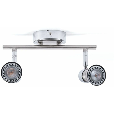 Brilliant - plafoniera a LED in acciaio inox salotto argento camera lampada del riflettore ruotabile G15413 brillante / 77