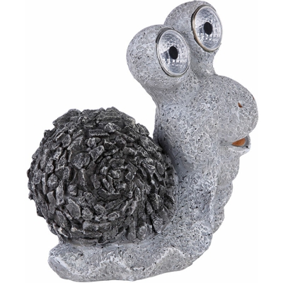 Globo - LED SOLAR stand esterno luce lumaca cortile terrazze decorazione figura illuminazione grigio 33205