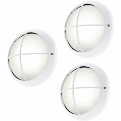 Etc-shop - Set di illuminazione 3 plafoniere da esterno a LED a schiera lampade muro del giardino IP44 a prova di umidità en oferta