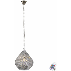 Etc-shop - Soffitto appeso cristallo cambiamento di colore della lampada attorno al set incl lampada a sospensione corridoio. RGB lampade LED precio