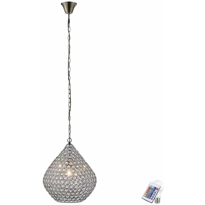 Etc-shop - Soffitto appeso cristallo cambiamento di colore della lampada attorno al set incl lampada a sospensione corridoio. RGB lampade LED
