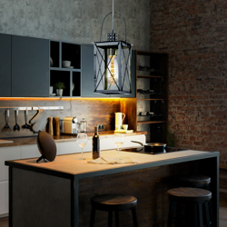 Etc-shop - Retrò lampada a sospensione lanterna camera degli ospiti cromato lampada a sospensione faretti nel set con lampadine a LED características