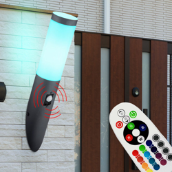 Etc-shop - Lampada da parete REMOTE CONTROL Lampada da torcia da giardino in acciaio inossidabile dimmerabile in set con illuminazione a LED RGB en oferta