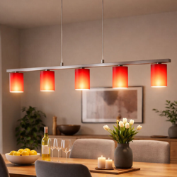 Etc-shop - lampade a LED lampada a sospensione in vetro residenziale di lusso sala da pranzo Chrome plafoniera ALU Set incl. precio