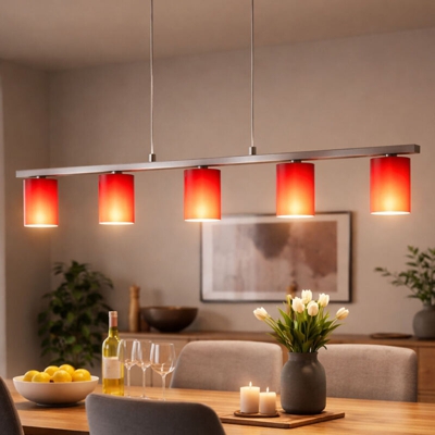 Etc-shop - lampade a LED lampada a sospensione in vetro residenziale di lusso sala da pranzo Chrome plafoniera ALU Set incl.