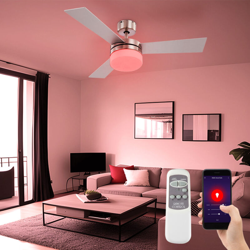 Etc-shop - Ventilatore a soffitto app per ventilatore lampada più fredda Google REMOTE CONTROL in un set con illuminazione a LED RGB precio