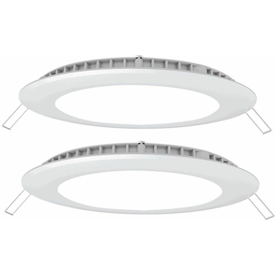 Set di 2 soffitto del LED Panel Alu Lampade a risparmio energetico dotati sala da parete della stanza fresco bianco - ETC-SHOP