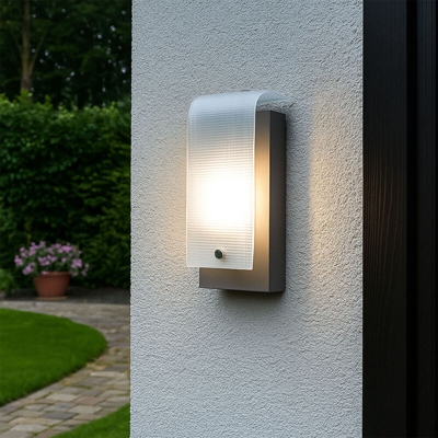 Eglo - Lampada da parete Outdoor 3.7 watt balcone di vetro metallo argento terrazze di lusso LED LAMP 78136