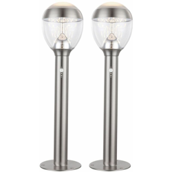 Etc-shop - Lampada da terra a piantana LED Lampada da terra per giardino Sensore di movimento da esterno Acciaio inossidabile Globo 34251S características