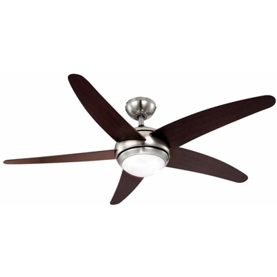 Etc-shop - Ventilatore da soffitto TELECOMANDO ventola avanti / indietro 3 velocità lampada in vetro, dimmerabile, opale in un set che include