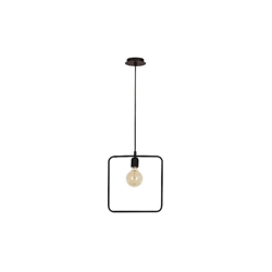 Lampada a Sospensione Geometric - Lampadario - da Soffitto - Nero in Metallo, Vernice Elettrostatica, 30 x 12 x 123 cm, 1 x E27, Max 100W - HOMEMANIA características