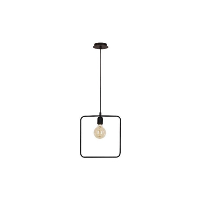 Lampada a Sospensione Geometric - Lampadario - da Soffitto - Nero in Metallo, Vernice Elettrostatica, 30 x 12 x 123 cm, 1 x E27, Max 100W - HOMEMANIA