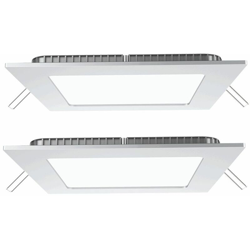 Etc-shop - Set di 2 LED del pannello del soffitto da incasso a parete di griglia del radiatore sala da pranzo si accende la luce del giorno características