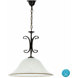 Etc-shop - Lampada a sospensione a soffitto in vetro stile antico soggiorno lampada a sospensione nera in set con lampadine a LED en oferta