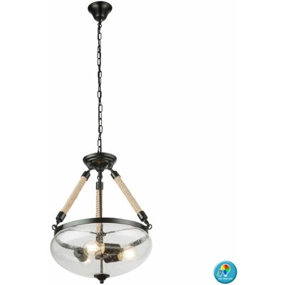 Etc-shop - Telecomando Lampada a sospensione a corda di canapa Lampada a sospensione a soffitto dimmerabile nel set con lampadine a LED RGB