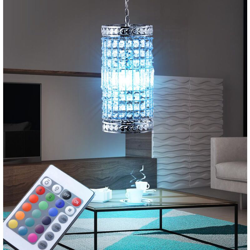 Etc-shop - lampade a sospensione cromo remoto corridoio lampada a sospensione dimmerabile incluso nel set. RGB lampade LED precio