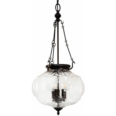 Etc-shop - Retro lampada a sospensione in vetro DIMMERABILE sala da pranzo soggiorno lampadario a pendolo lampada filamento marrone in un set con