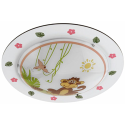 I bambini di illuminazione in vetro acciaio del soffitto animali colorati E27 pappagallo scimmia Ludoteca lampada EGLO 96.948 precio