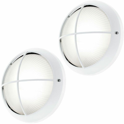 Etc-shop - Set di illuminazione 2 plafoniere a LED per esterni a schiera lampade muro del giardino IP44 a prova di umidità en oferta