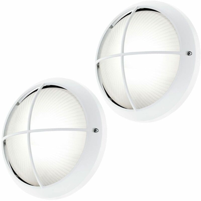 Etc-shop - Set di illuminazione 2 plafoniere a LED per esterni a schiera lampade muro del giardino IP44 a prova di umidità